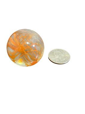 Vintage Vacor Spaghetti 42mm 1.65" Super Jumbo Glass Marble Boulder Shooter